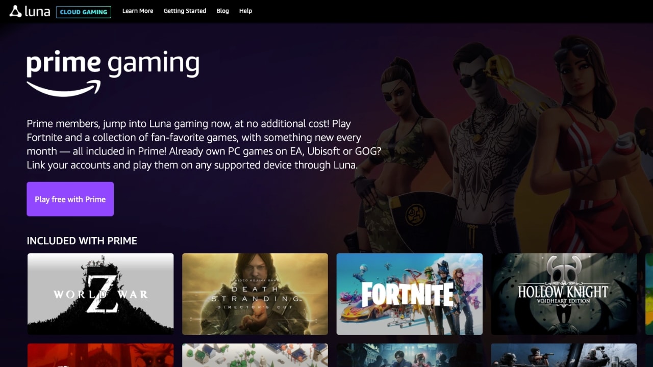 Free Cloud Gaming with Amazon Prime