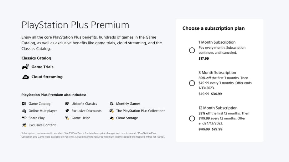 PlayStation Plus Premium: 3 Month Subscription