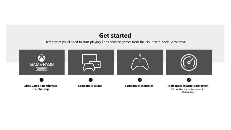 Xbox Cloud Gaming Requirements